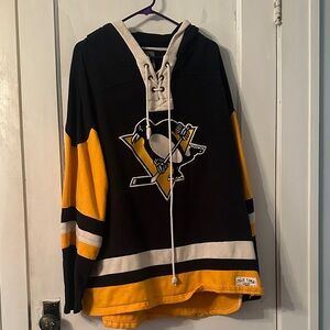 Black and Gold Lace-Up Hoodie